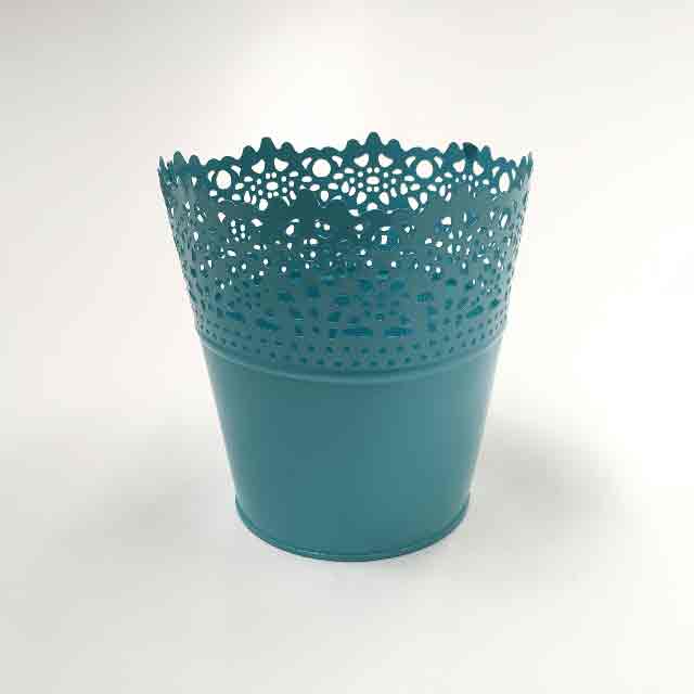 POT, Small Planter Pot - Blue Metal Lace